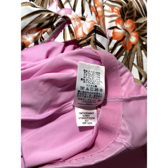 LANDS' END Plus Size 20W Tummy Control Ruched Sides One Piece Swimdress - Picture 7 of 9